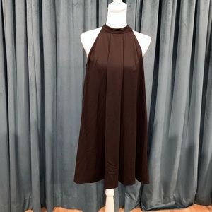NSR Large Dress Black Sleeveless High Neck Fully Lined LBD little black dress